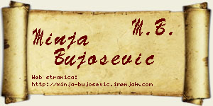 Minja Bujošević vizit kartica
